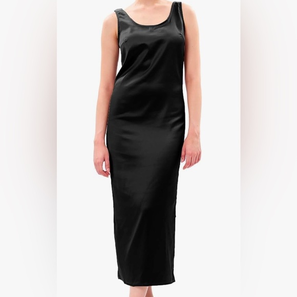 Xintianji Women’s Satin Maxi Dress Zip Back Tank Dresses Size Large NWT - Picture 1 of 12